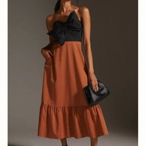 Hutch Bow-Tie Maxi Dress Anthropology